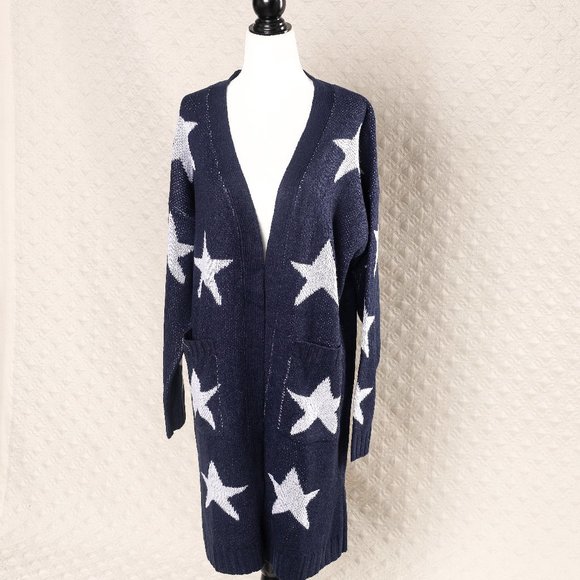 NWT Evelyn Taylor long stars sweater - 2X - Picture 1 of 9